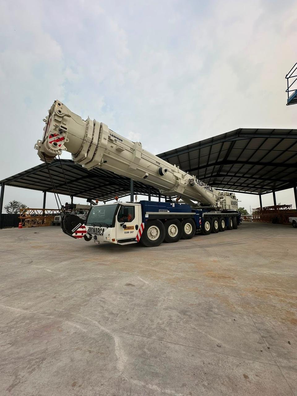 Inspección de grúa Liebherr de gran capacidad